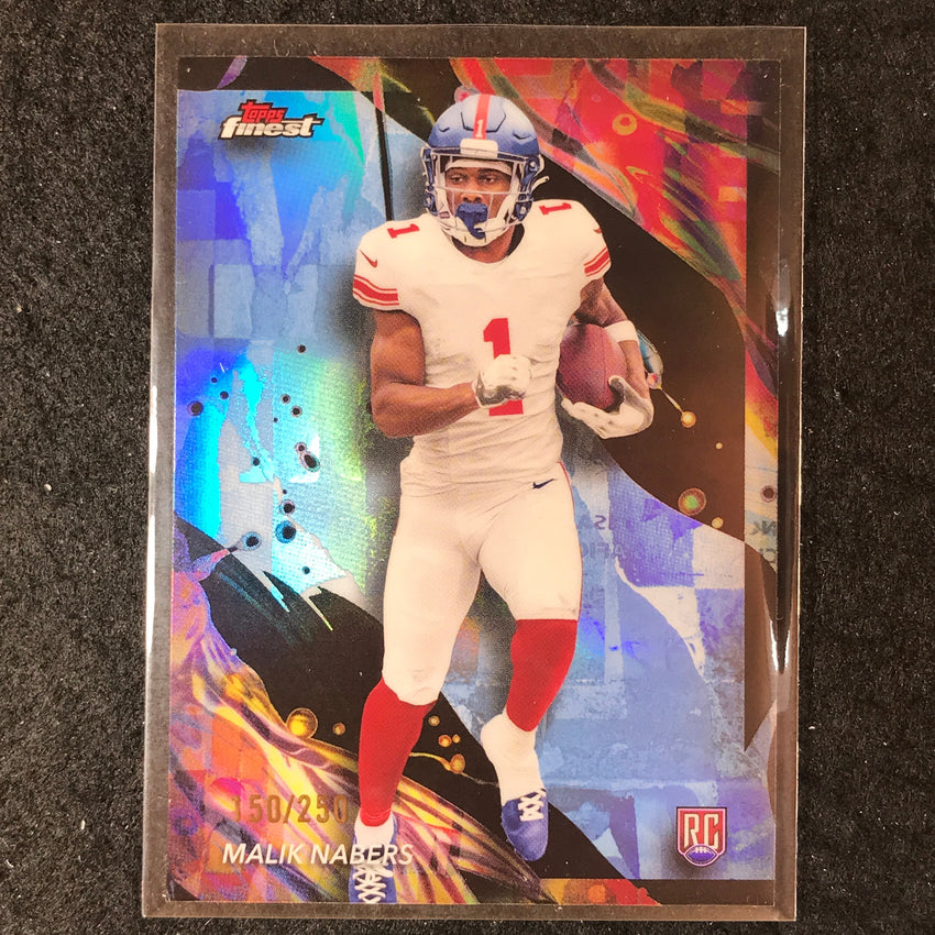 2024 Topps Finest NFL MALIK NABERS Rookie Sky Blue Refractor 150/250 #190