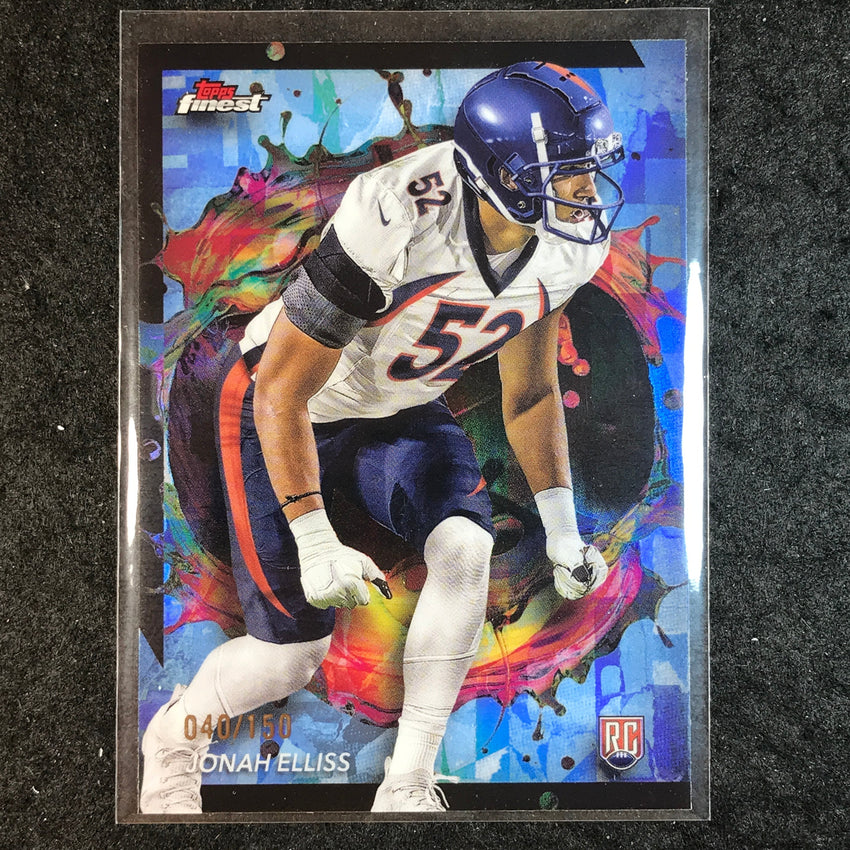 2024 Topps Finest NFL JONAH ELLISS Rookie Sky Blue Refractor 40/150 #255