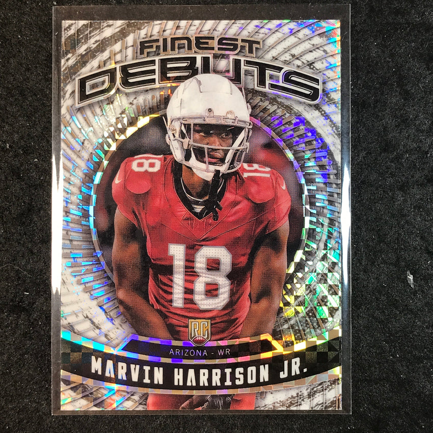 2024 Topps Finest NFL MARVIN HARRISON JR. Debut Rookie Checkerboard Refractor #4