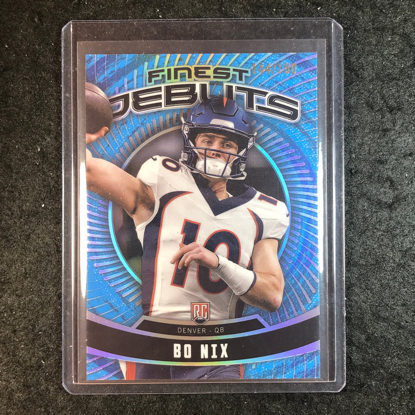 2024 Topps Finest NFL BO NIX Debut Rookie Sky Blue Refractor 144/150 #6