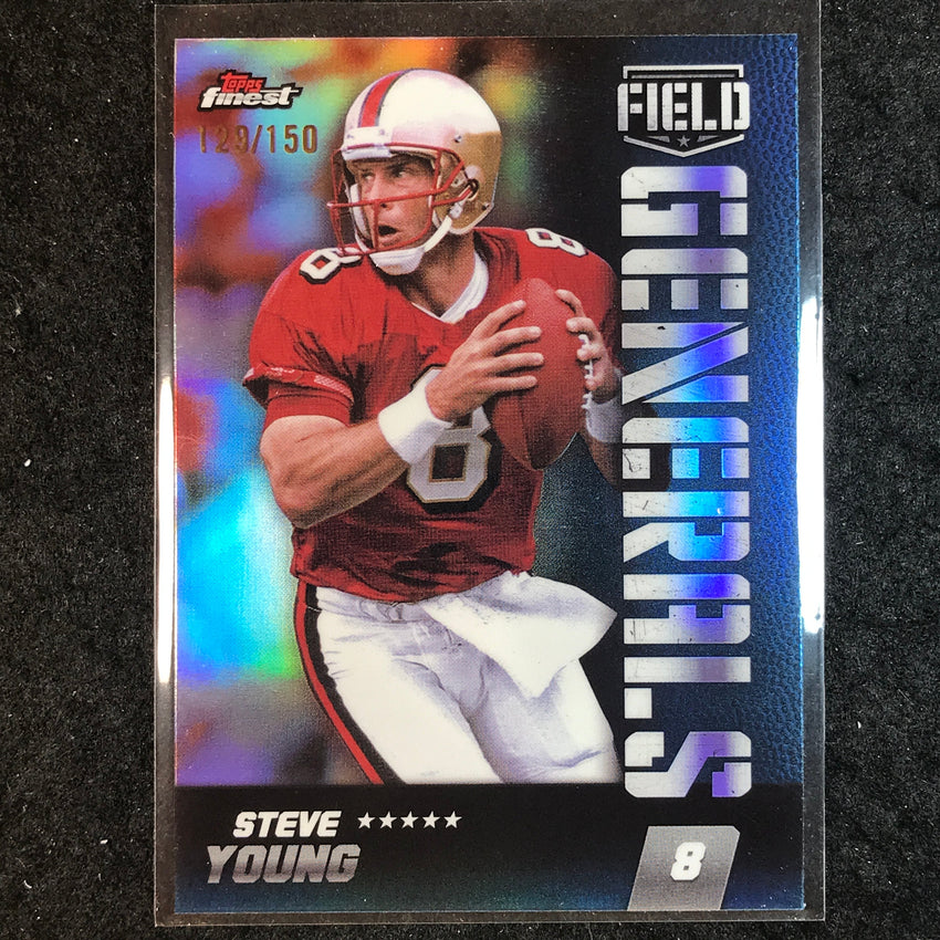 2024 Topps Finest NFL STEVE YOUNG Field Generals Sky Blue Refractor 123/150 #11