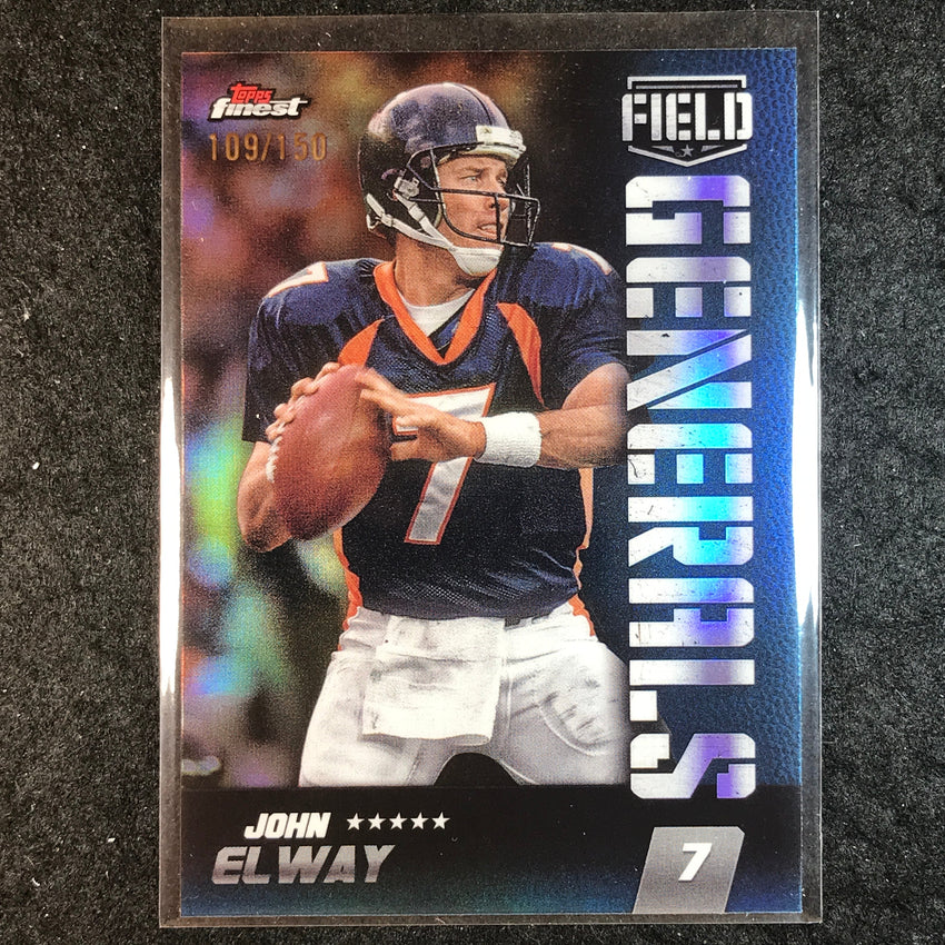 2024 Topps Finest NFL JOHN ELWAY Field Generals Sky Blue Refractor 109/150 #13