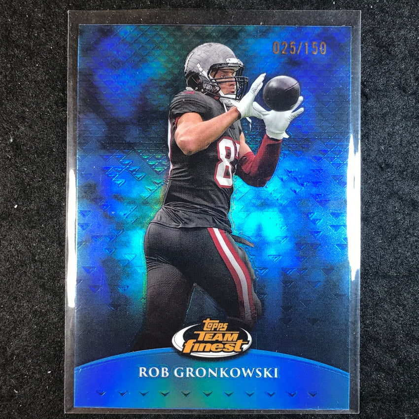 2024 Topps Finest NFL ROB GRONKOWSKI Team Finest Sky Blue Refractor 25/150 #10