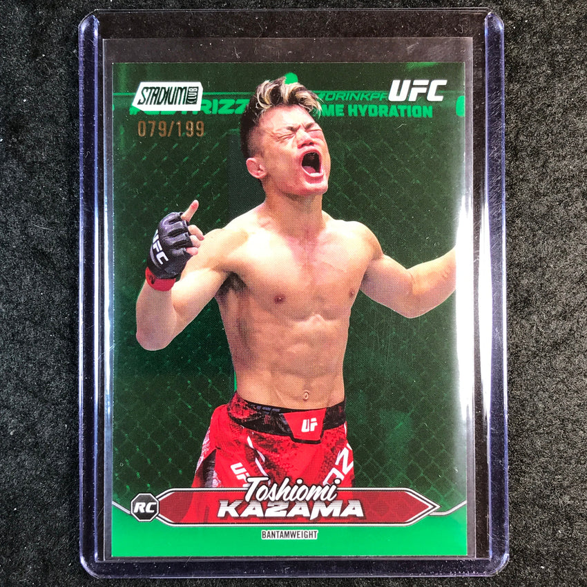2025 Topps Stadium Club UFC TOSHIOMI KAZAMA Rookie Base Green Foil 79/199 #107