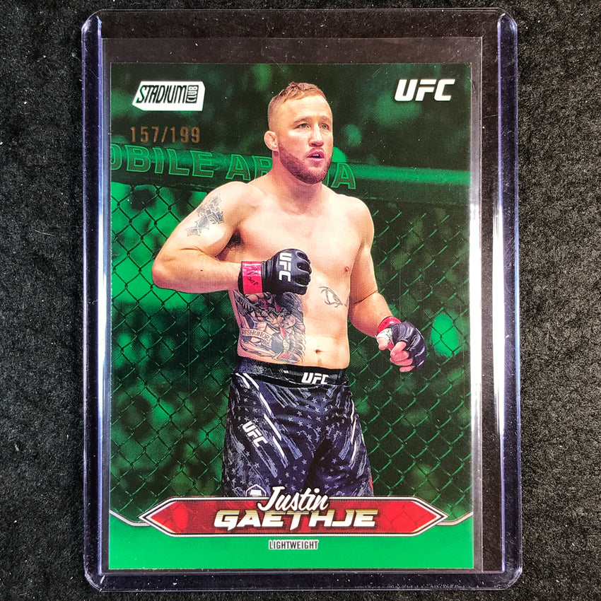 2025 Topps Stadium Club UFC JUSTIN GAETHJE Base Green Foil 157/199 #155