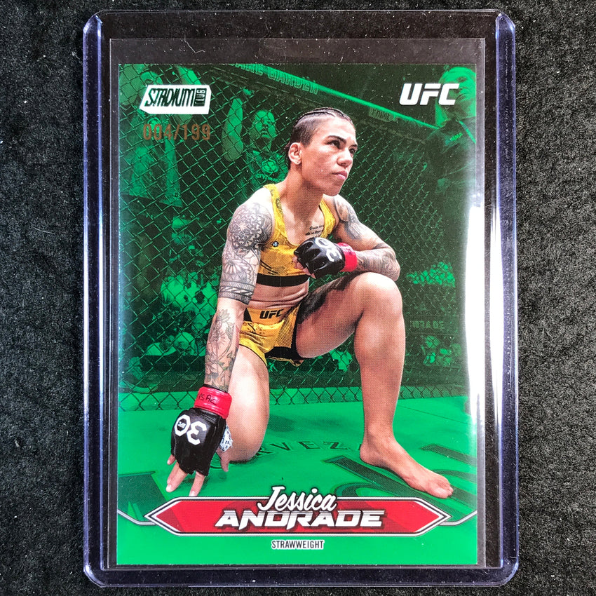 2025 Topps Stadium Club UFC JESSICA ANDRADE Base Green Foil 4/199 #185