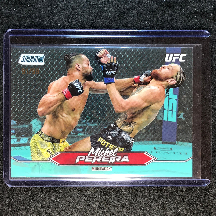 2025 Topps Stadium Club UFC MICHEL PEREIRA Base Turqiose Foil 91/99 #94
