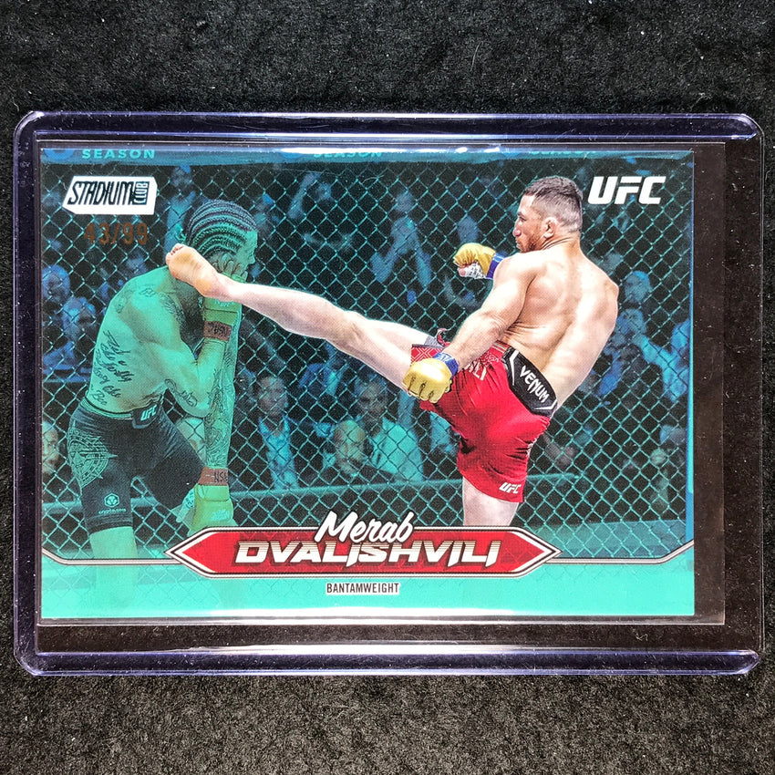 2025 Topps Stadium Club UFC MERAB DVALISHVILI Base Turqiose Foil 43/99 #145