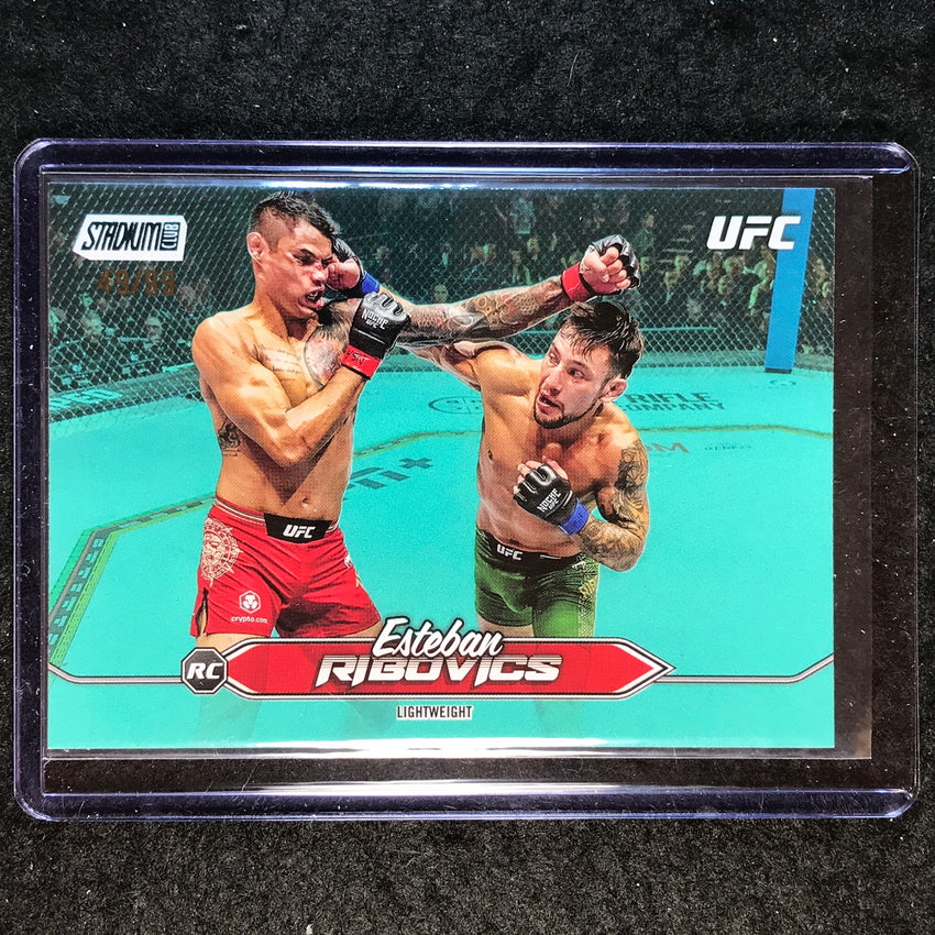 2025 Topps Stadium Club UFC ESTEBAN RIBOVICS Rookie Base Turqiose 49/99 #186