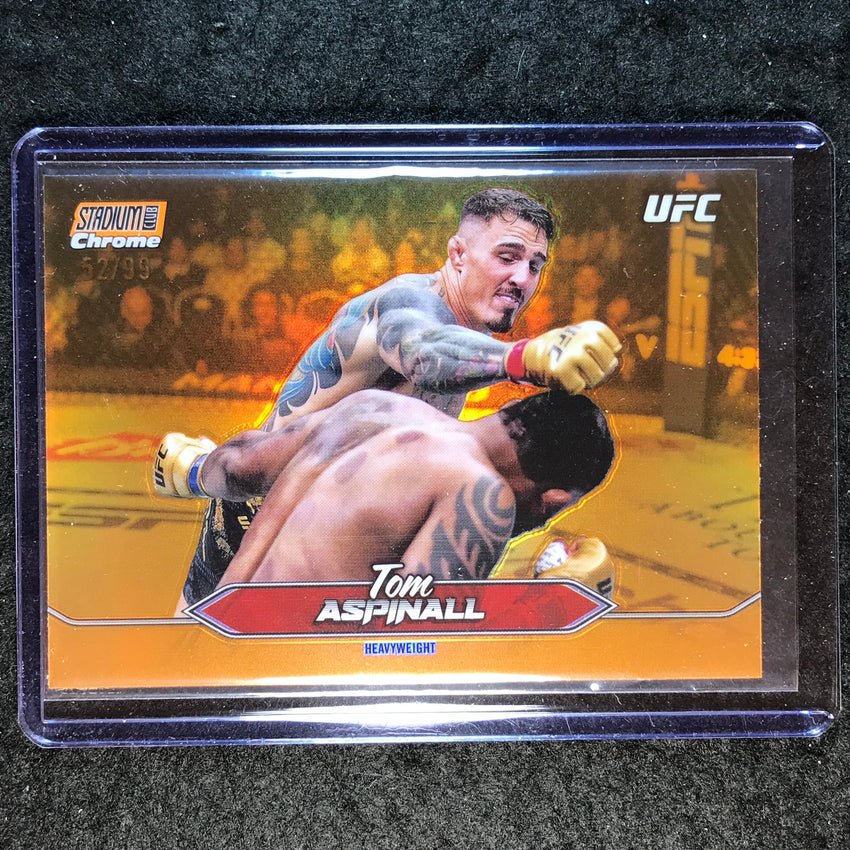 2025 Topps Stadium Club UFC TOM ASPINALL Chrome Orange 52/99 #8