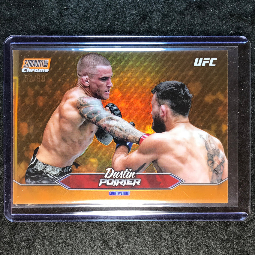 2025 Topps Stadium Club UFC DUSTIN POIRIER Chrome Orange 52/99 #138