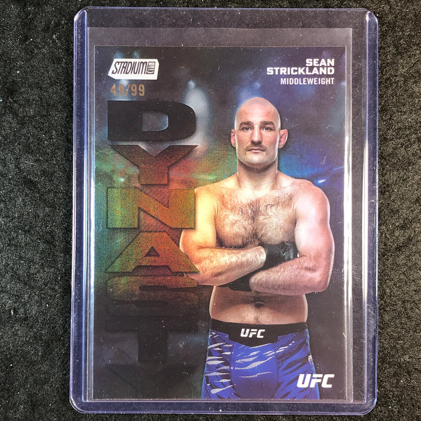 2025 Topps Stadium Club UFC SEAN STRICKLAND Dynasty and Destiny Black 49/99 #17
