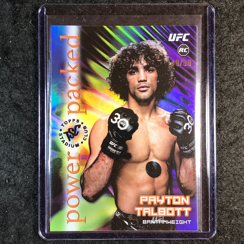 2025 Topps Stadium Club UFC PAYTON TALBOTT Power Packed Rookie Black 49/99 #15