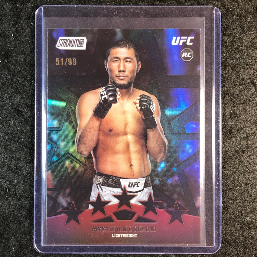2025 Topps Stadium Club UFC MYKTYBEK OROLBAI Special Forces Rookie Black 51/99