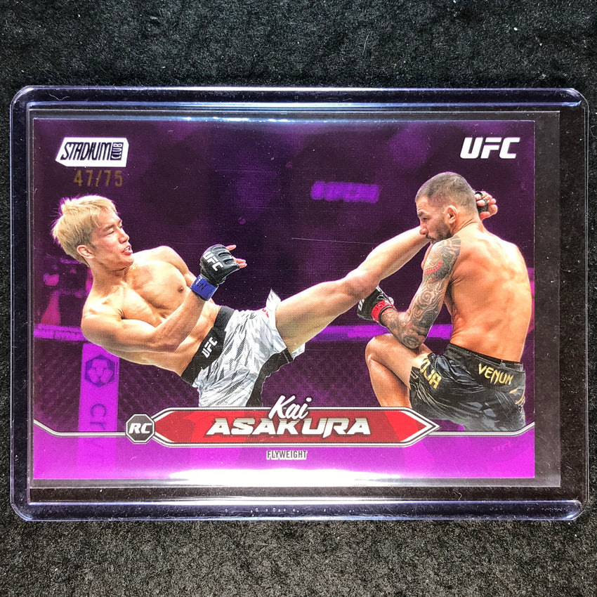 2025 Topps Stadium Club UFC KAI ASAKURA Rookie Base Purple Foil 47/75 #72