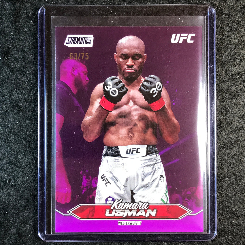 2025 Topps Stadium Club UFC KAMARU USMAN Base Purple Foil 63/75 #86