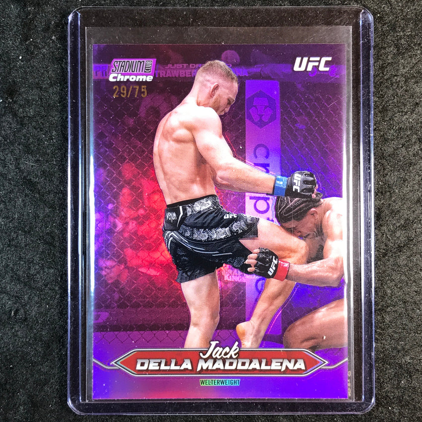 2025 Topps Stadium Club UFC JACK DELLA MADDALENA Chrome Purple 29/75 #57