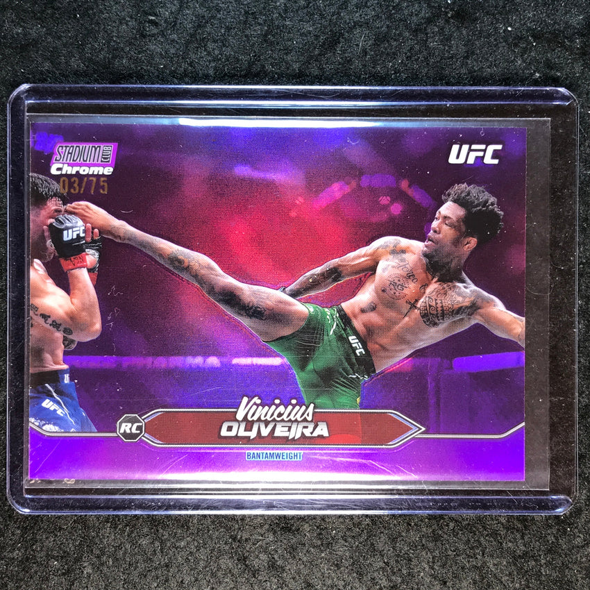 2025 Topps Stadium Club UFC VINICIUS OLIVEIRA Chrome Purple 3/75 #59