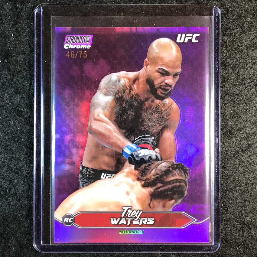 2025 Topps Stadium Club UFC TREY WATERS Rookie Chrome Purple 46/75 #62