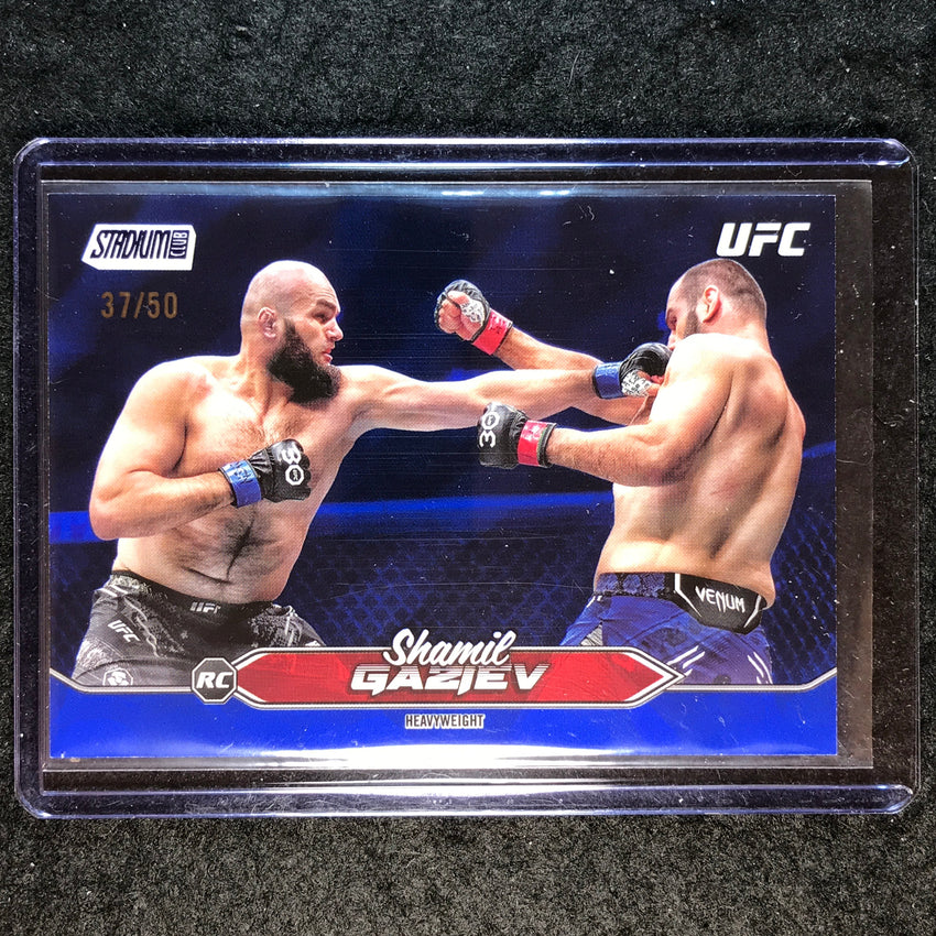 2025 Topps Stadium Club UFC SHAMIL GAZIEV Rookie Base Blue Foil 37/50 #81
