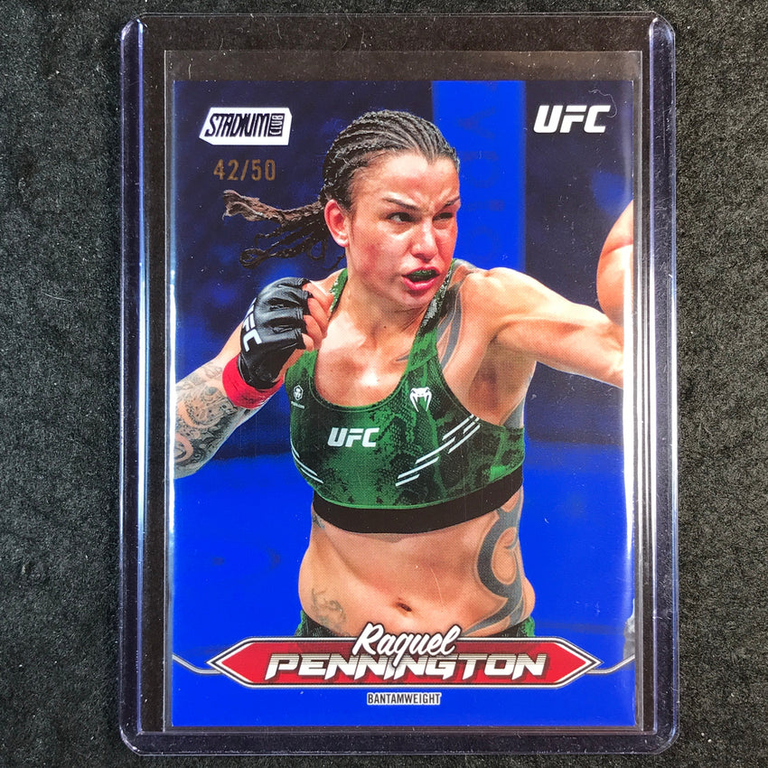 2025 Topps Stadium Club UFC RAQUEL PENNINGTON Base Blue Foil 42/50 #176
