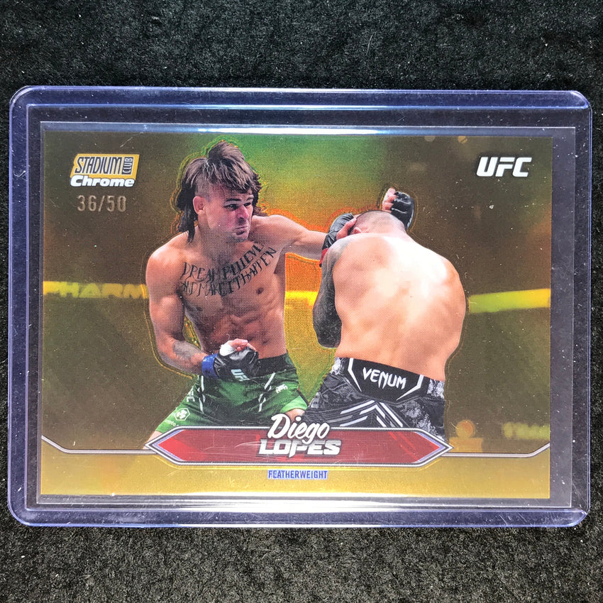 2025 Topps Stadium Club UFC DIEGO LOPES Chrome Gold 36/50 #118