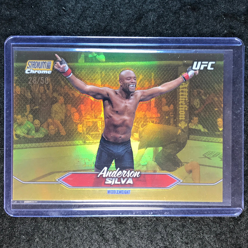 2025 Topps Stadium Club UFC ANDERSON SILVA Chrome Gold 28/50 #189