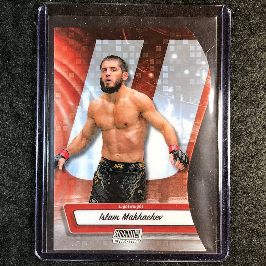 2025 Topps Stadium Club UFC ISLAM MAKHACHEV Triumvirates Die-Cut SSP #3