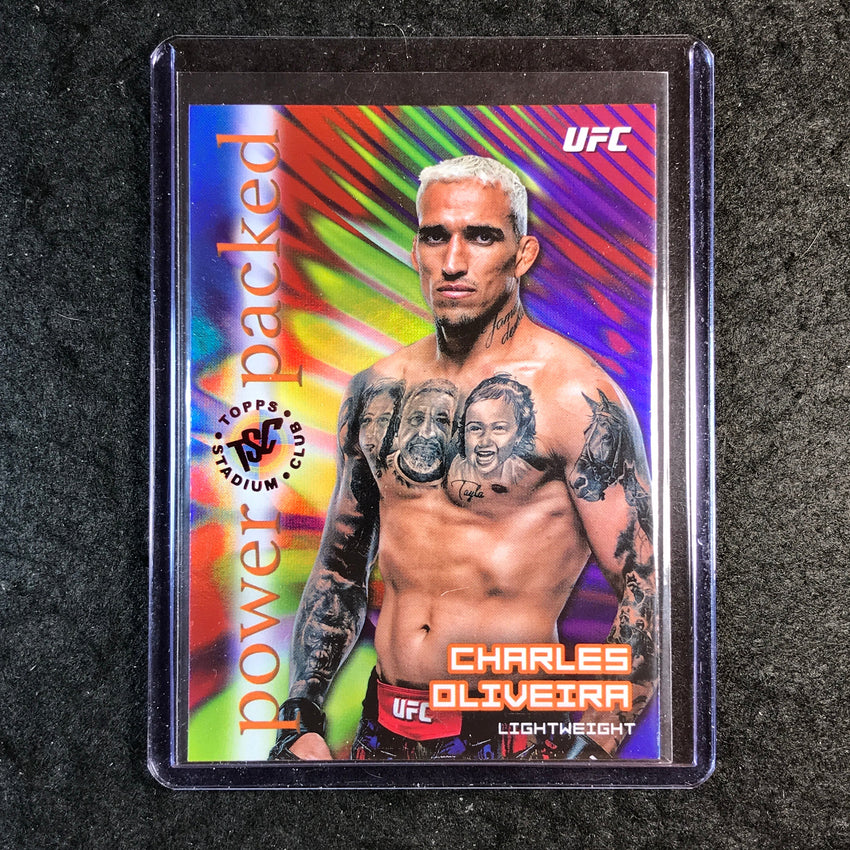 2025 Topps Stadium Club UFC CHARLES OLIVEIRA Power Packed Red SP #PD-1
