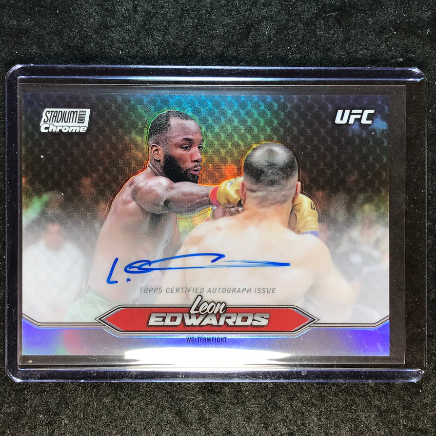 2025 Topps Stadium Club UFC LEON EDWARDS Chrome Autographs #CAS-LES