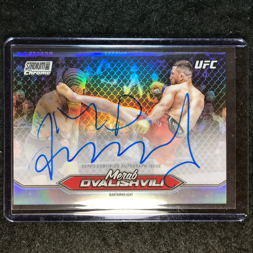 2025 Topps Stadium Club UFC MERAB DVALISHVILI Chrome Autographs #CAS-MDI