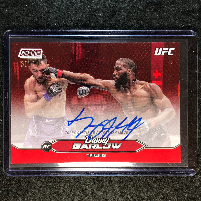 2025 Topps Stadium Club UFC DANNY BARLOW Base Rookie Auto Red 30/50