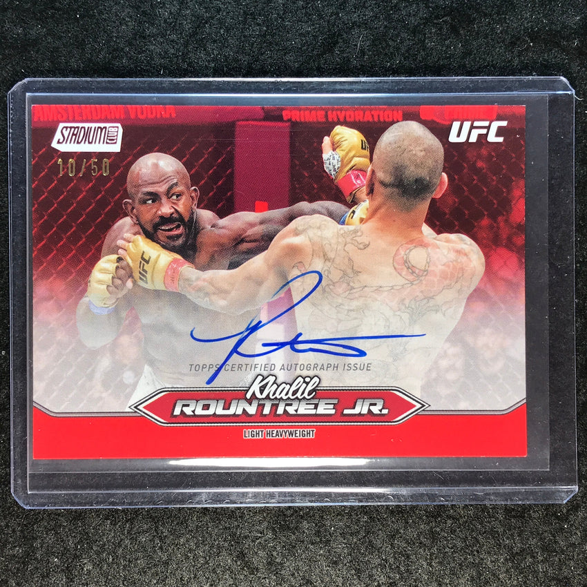 2025 Topps Stadium Club UFC KHALIL ROUNTREE JR. Base Auto Red 10/50
