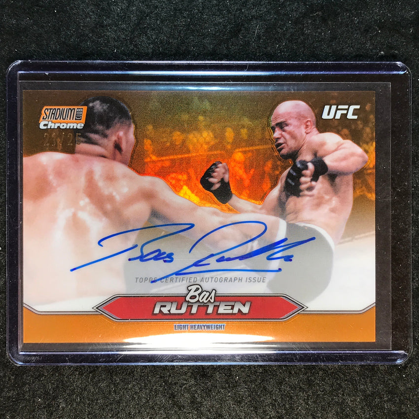 2025 Topps Stadium Club UFC BAS RUTTEN Chrome Auto Orange 21/25