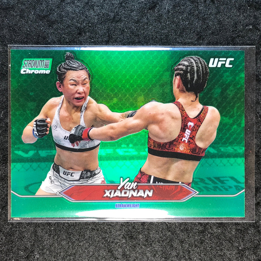 2025 Topps Stadium Club UFC YAN XIAONAN Chrome Green Refractor #C-6