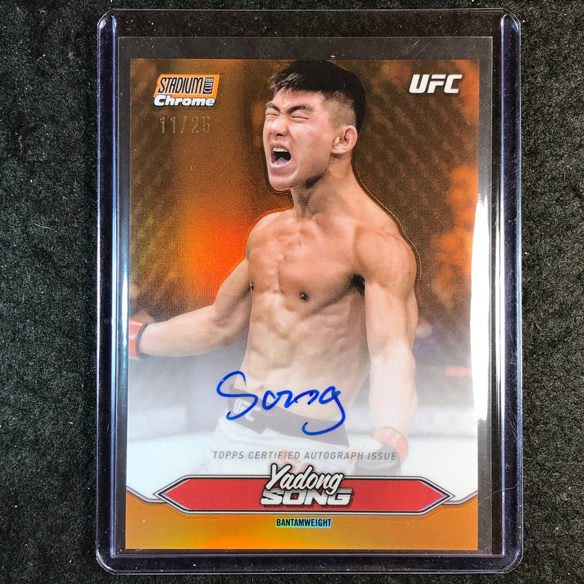 2025 Topps Stadium Club UFC YADONG SONG Chrome Auto Orange 11/25