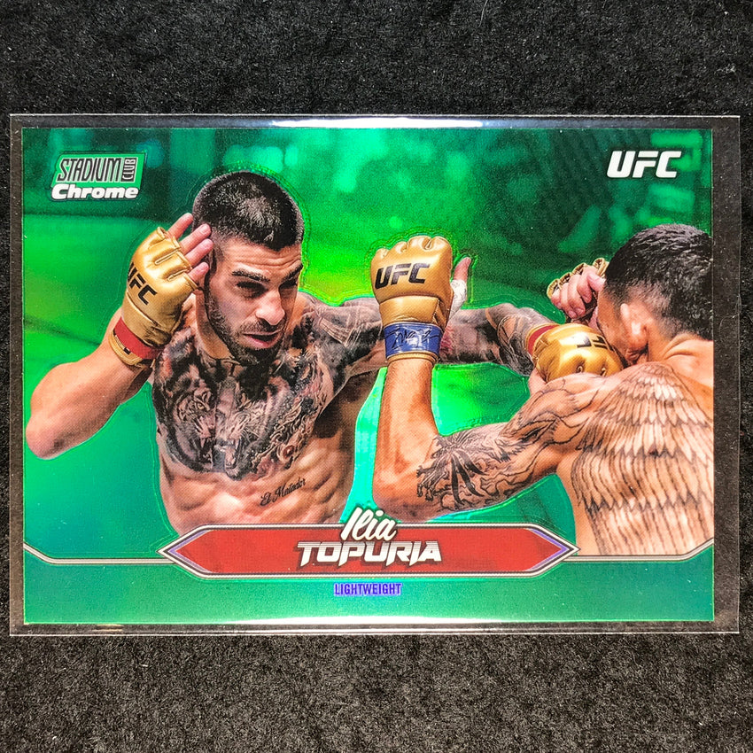 2025 Topps Stadium Club UFC ILIA TOPURIA Chrome Green Refractor #C-23