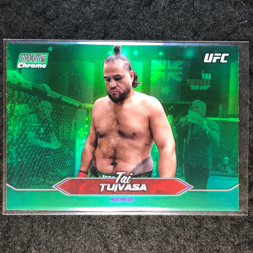 2025 Topps Stadium Club UFC TAI TUIVASA Chrome Green Refractor #C-64