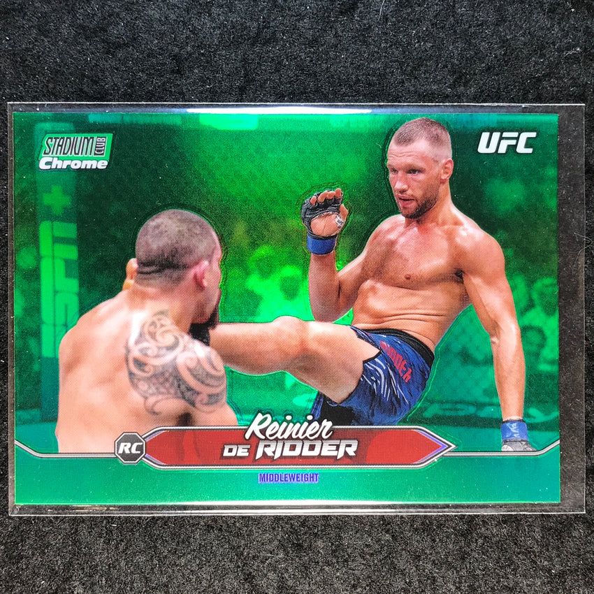 2025 Topps Stadium Club UFC REINIER DE RIDDER Rookie Chrome Green Refractor #65