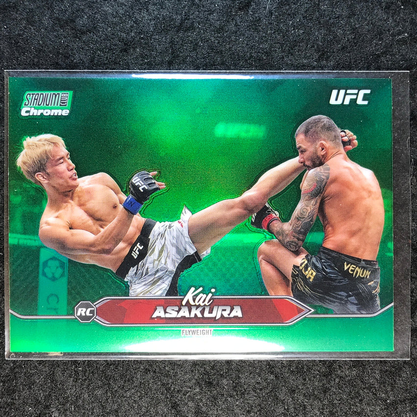 2025 Topps Stadium Club UFC KAI ASAKURA Rookie Chrome Green Refractor #C-72