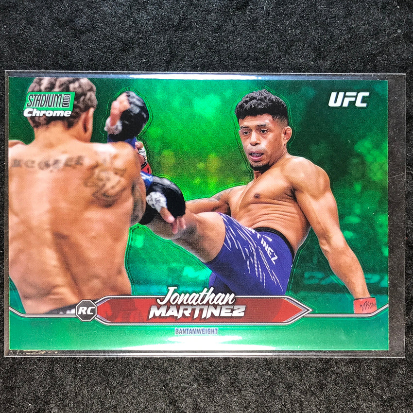 2025 Topps Stadium Club UFC JONATHAN MARTINEZ Rookie Chrome Green Refractor #75