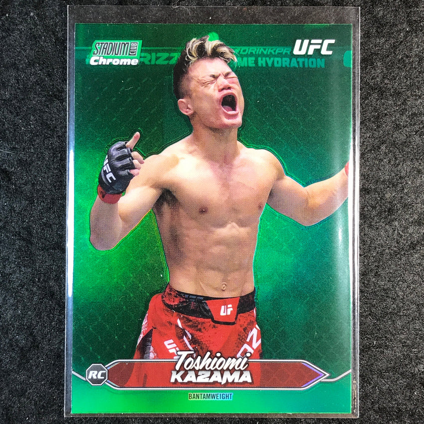2025 Topps Stadium Club UFC TOSHIOMI KAZAMA Rookie Chrome Green Refractor #C-107