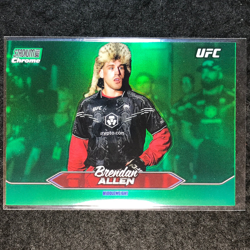 2025 Topps Stadium Club UFC BRENDAN ALLEN Chrome Green Refractor #C-111