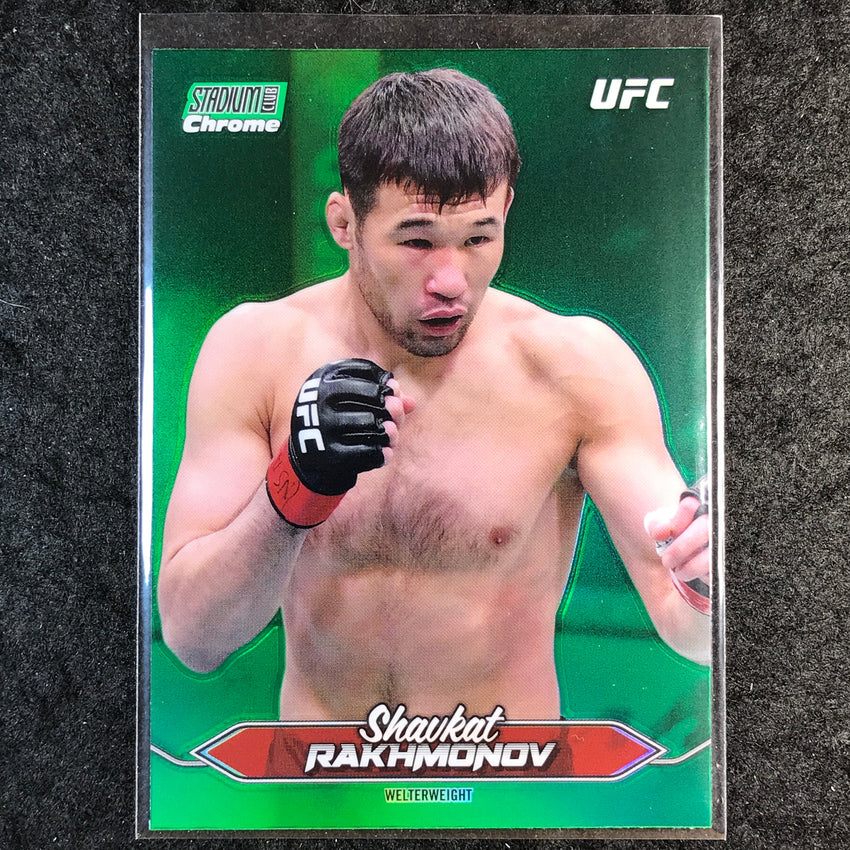 2025 Topps Stadium Club UFC SHAVKAT RAKHMONOV Chrome Green Refractor #C-117