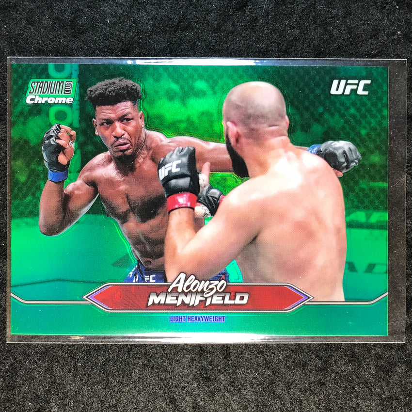 2025 Topps Stadium Club UFC ALONZO MENIFIELD Chrome Green Refractor #C-142