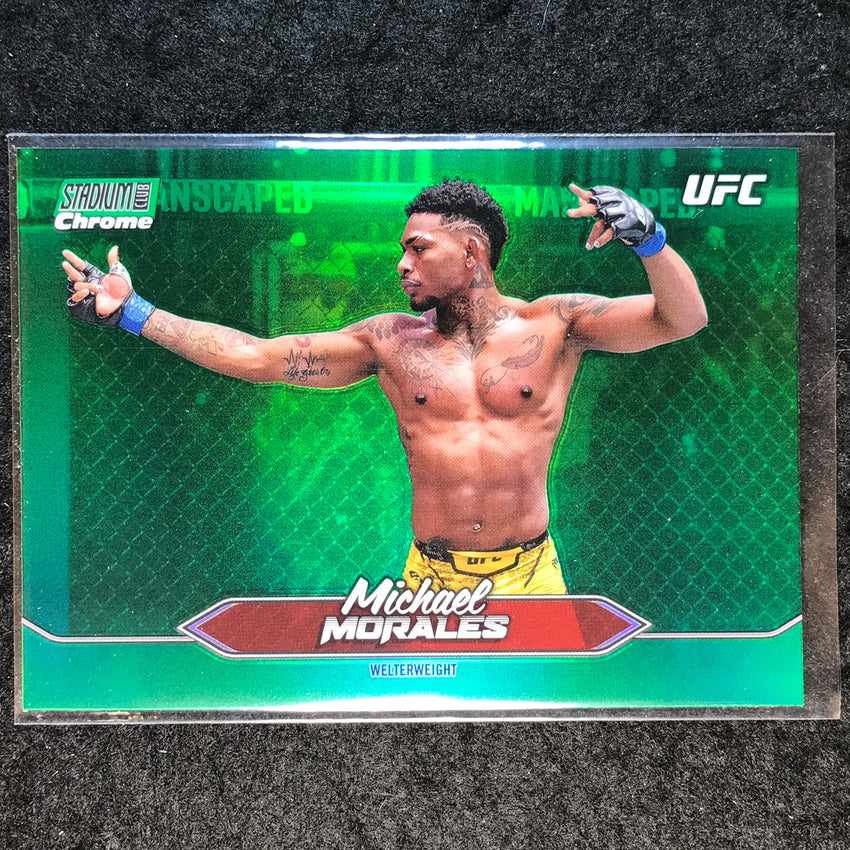 2025 Topps Stadium Club UFC MICHAEL MORALES Chrome Green Refractor #C-151