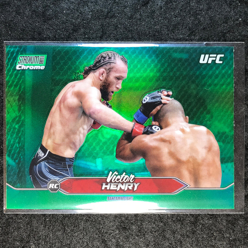 2025 Topps Stadium Club UFC VICTOR HENRY Rookie Chrome Green Refractor #C-153