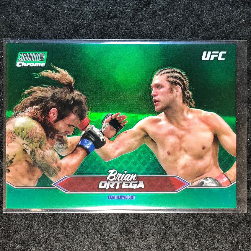 2025 Topps Stadium Club UFC BRIAN ORTEGA Chrome Green Refractor #C-180