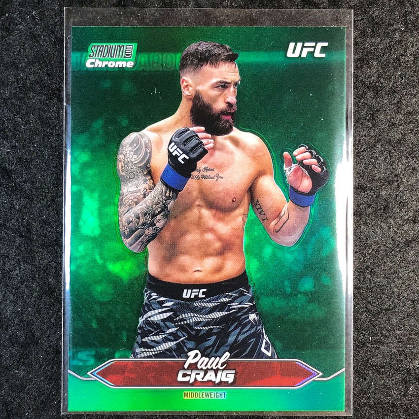 2025 Topps Stadium Club UFC PAUL CRAIG Chrome Green Refractor #C-187