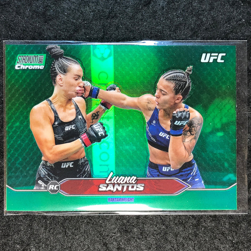 2025 Topps Stadium Club UFC LUANA SANTOS Rookie Chrome Green Refractor #C-197